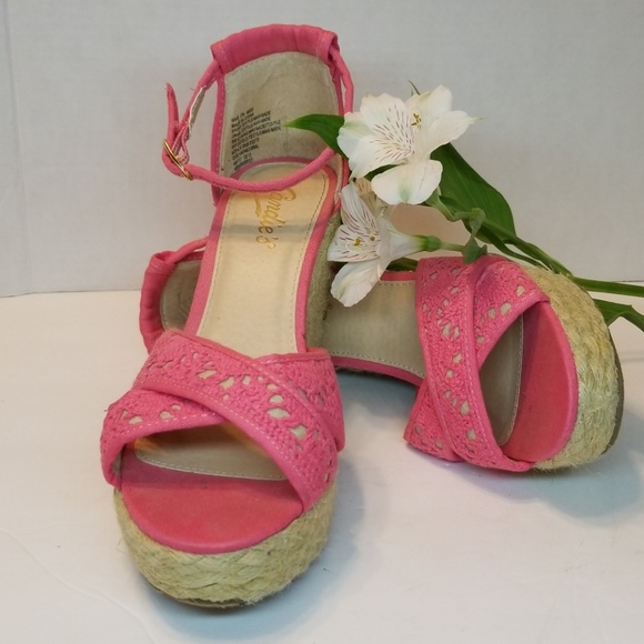 Candie's Shoes - Candie's ankle strap platform wedges